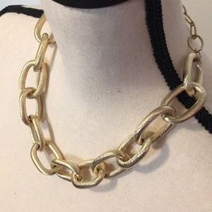 EUC large gold chain necklace